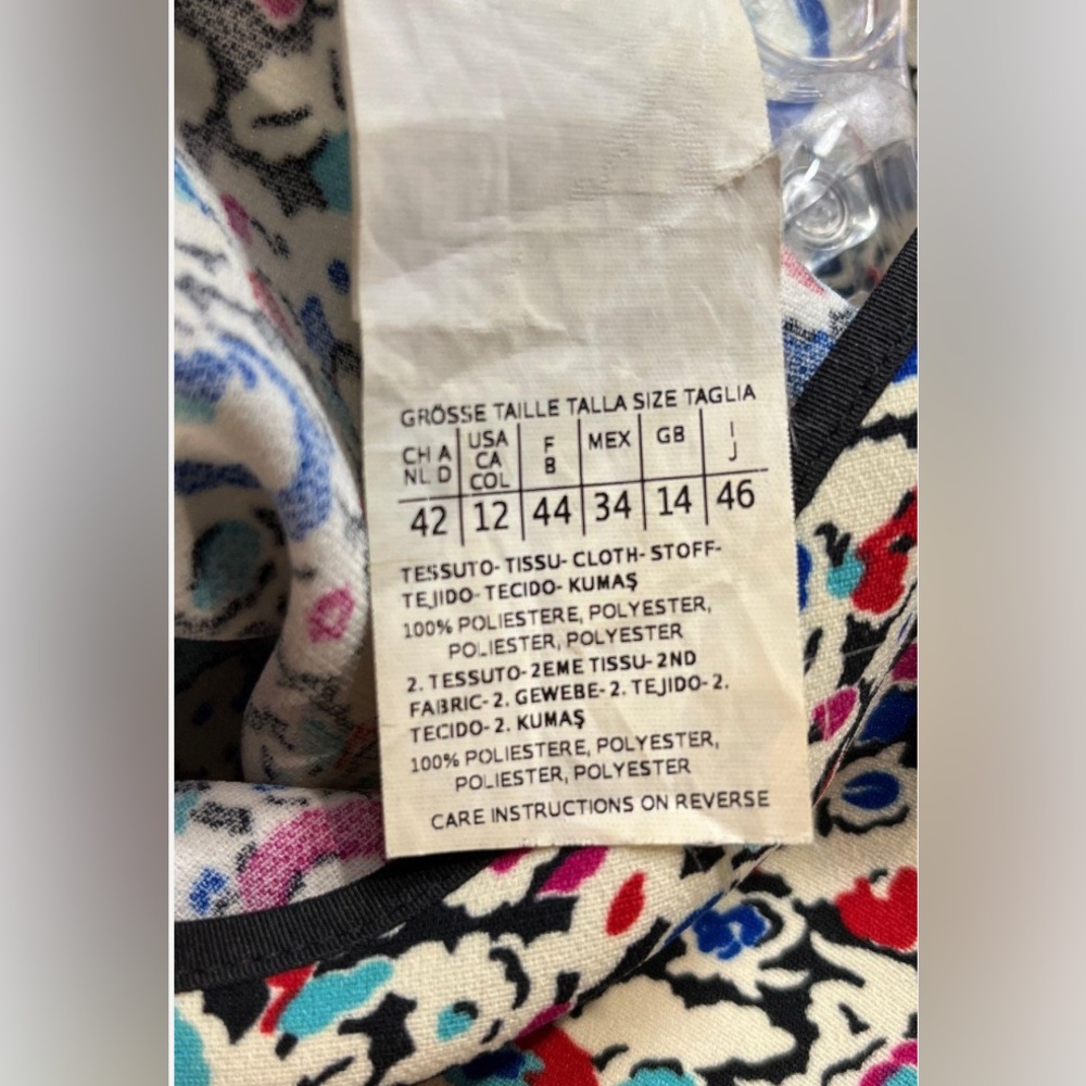 SportMax, by MaxMara, floral and Striped Sleeveless Top, size 12 - Picture 2 of 11